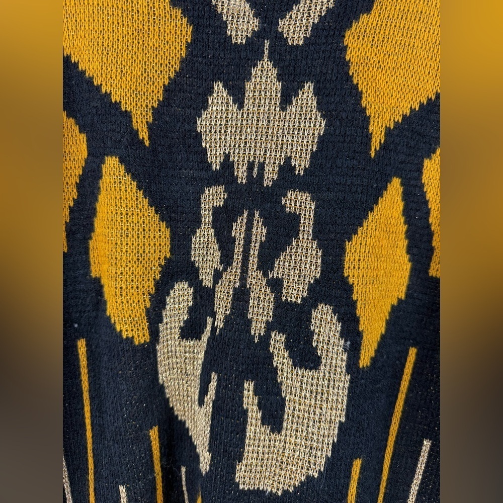 If…Women’s Vintage 80’s sweater, black & gold with metallic thread. Size Small. - Picture 3 of 4